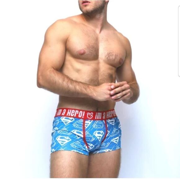 New Men's Boxer Briefs Superhero Lovers Batman Cotton Superman 4 Pack XL - Picture 5 of 12